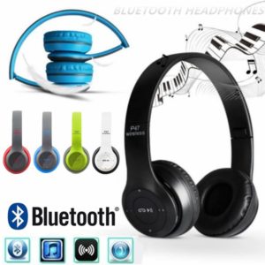 Fone de ouvido sem fio multicor P47 Bluetooth com MIC