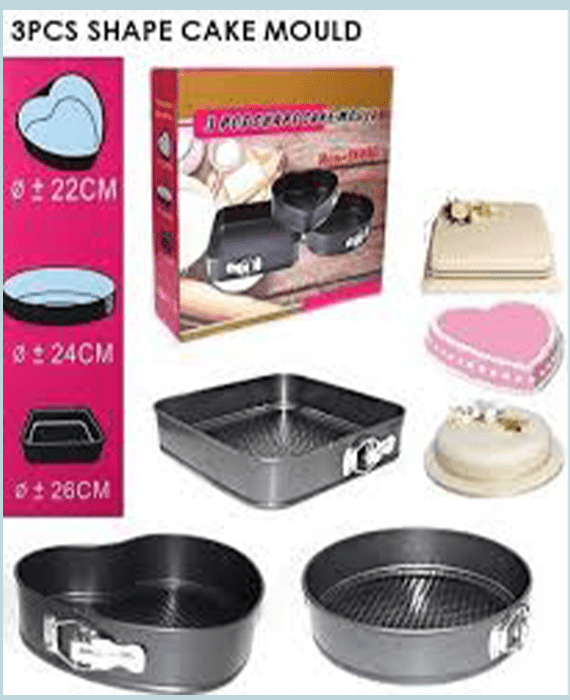 Forma de bolo de 3 peças - preto - Image 2