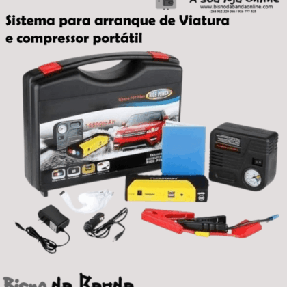 Auxiliar Partida Bateria Portátil Veicular Carro Emergência